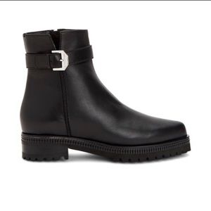 Aquatalia Gracey Leather Ankle Boots Buckle Zipper Black Women’s US 10 New